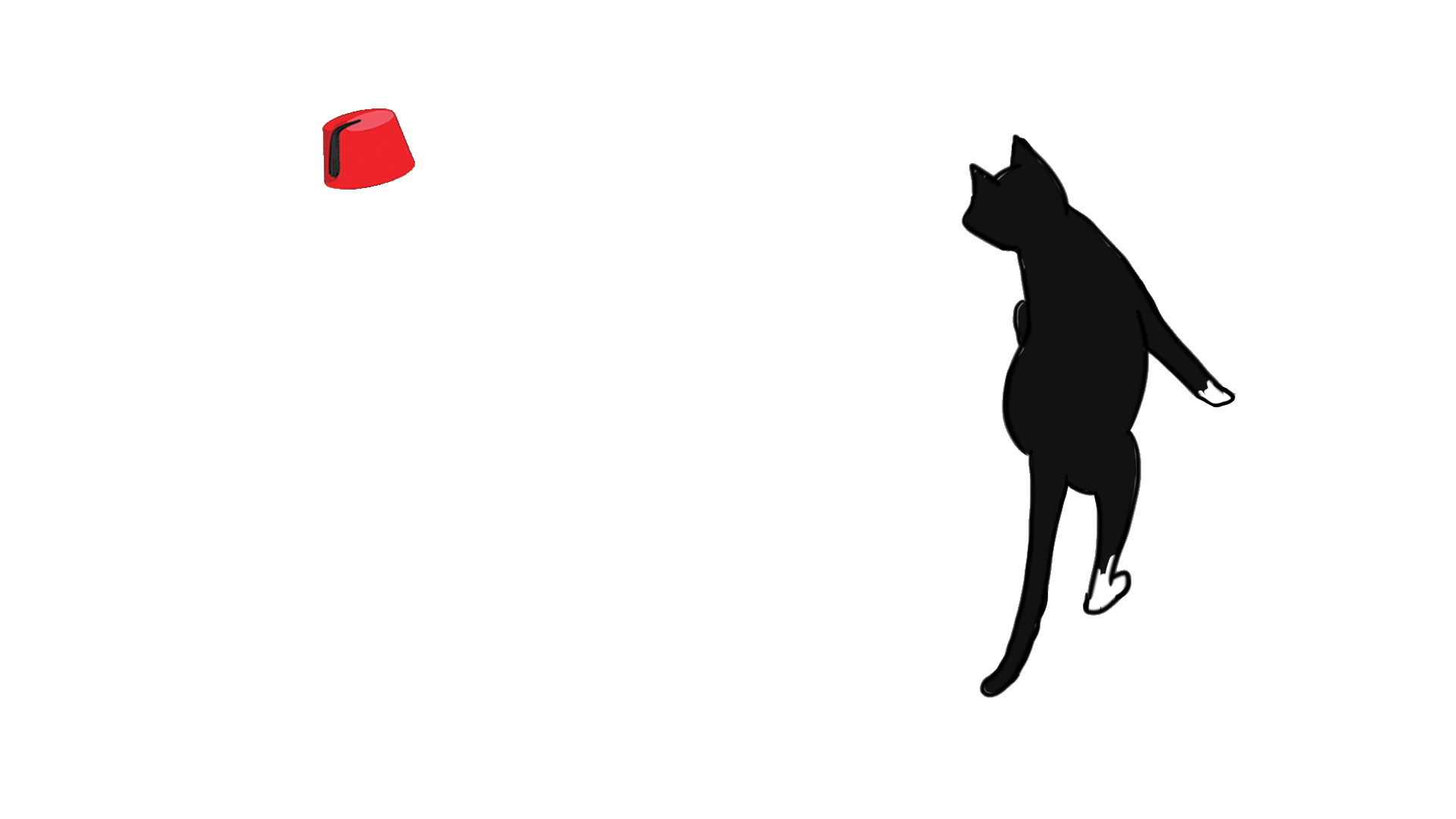 Minou, le chat de Tanger, silhouette au coucher du soleil