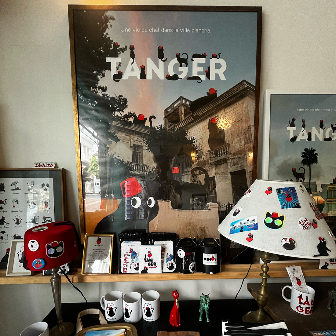 Ambiance boutique de souvenirs de Tanger
